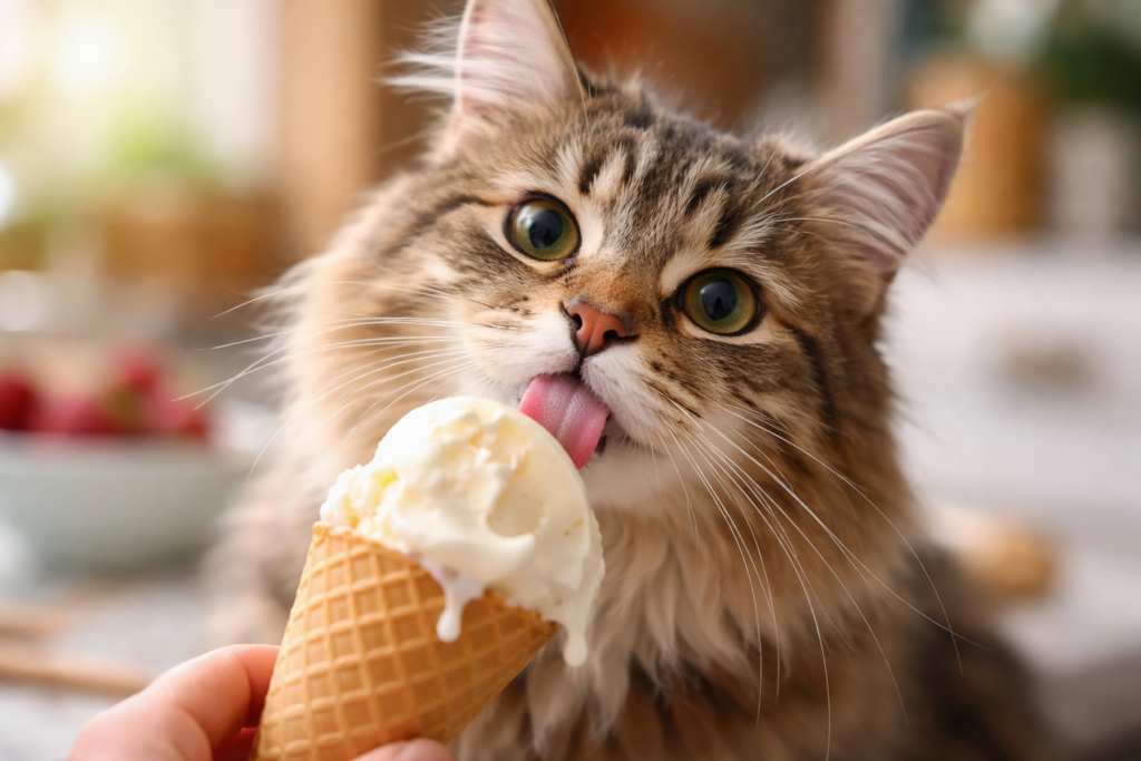 can cats eat ice cream